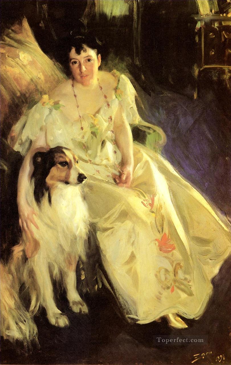 Mrs Bacon foremost Sweden Anders Zorn Oil Paintings